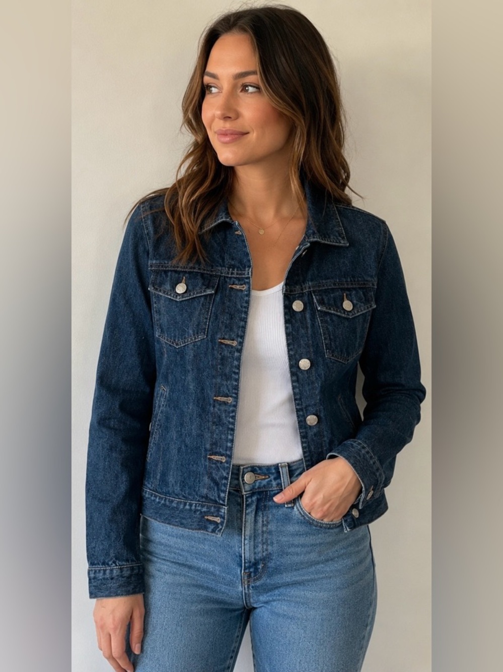Geoffrey Beene Sport Blue Denim Jean Jacket Size 6